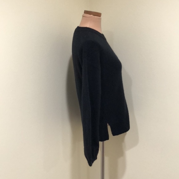 Madewell Payton Sweater Size XXS Black Coziest Yarn Lantern Puff Sleeve Pullover - Picture 3 of 10